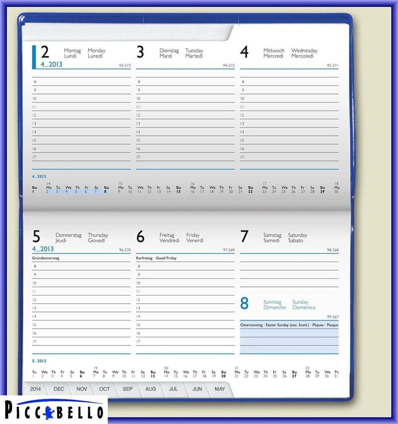   Sichtkalender 2013 2 Seiten   1 Woche quer Modell 755 28