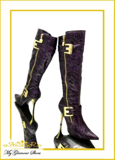 EXKLUSIVE DESIGNER LUXUS STIEFEL DAMEN HIGH HEELS #H07