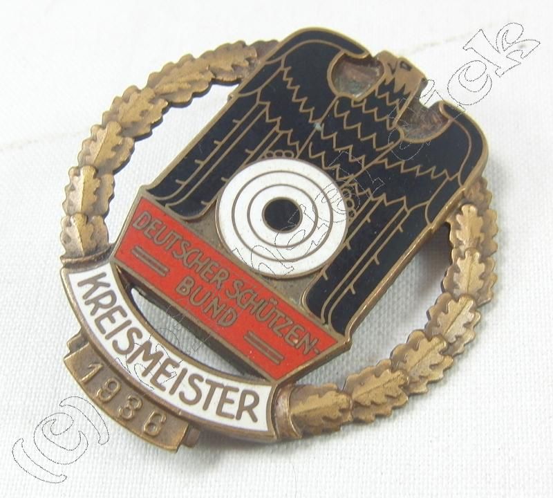 , Deutscher Schützenbund, Kreismeister 1936, DSB, EMAILLE, 2.WK/ 792