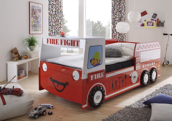 Kinderbett, Autobett, Feuerwehrbett, Spielbett Fire