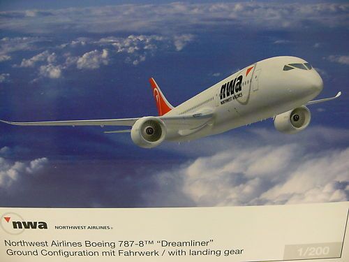 200 Herpa 552011 Boeing 787 8 Dreamliner NWA