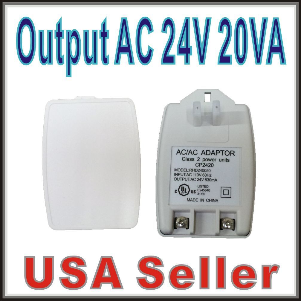 AC 24V 20VA (830mA) CLASS 2 Transformer / AC Adapter / Power Supply