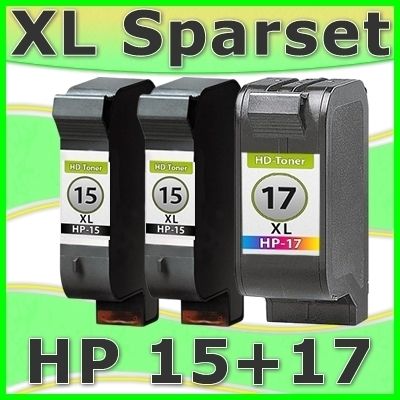 SET 2x HP15+17 für DeskJet 825c 840c 845c C6615DE+C6625AE REFILL