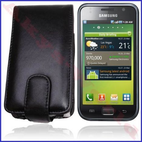 Flip Case Leder Handy Tasche Samsung Galaxy S i 9000