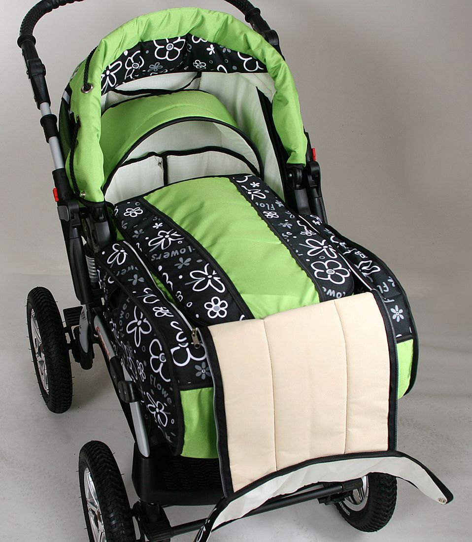 Kombi Kinderwagen CAPRI +Babyschale Autositz +Tragetasche +Frabwahl