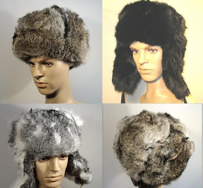 Russische Wintermütze KaninchenPelz Pelzmütze Schapka ushanka