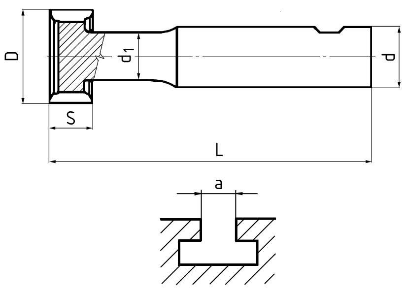 Nutenfräser DIN 851, Typ N, HSSCo5 Ø12,5x6