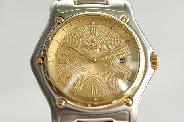 EBEL 1911 STAHL /18 KT GOLD HERRENUHR, SELTEN ZIFFERBLATT, UVP 3450