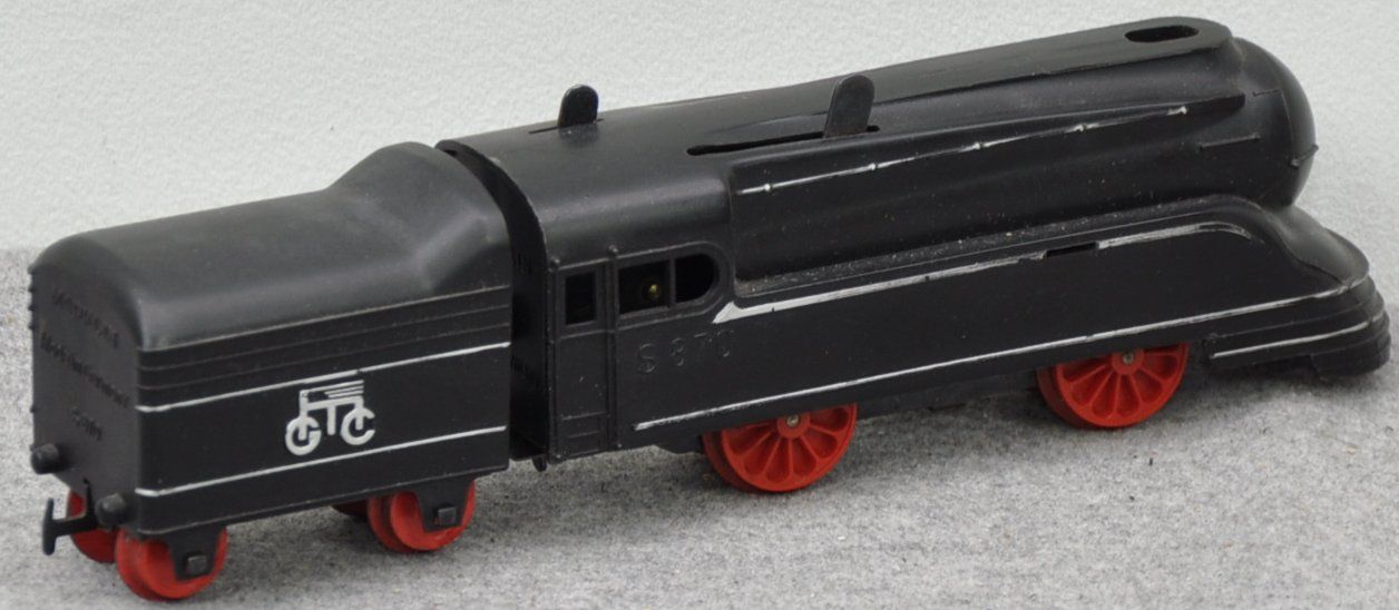 Märklin S 870 Dampflok mit Uhrwerk selten 50erJahre__HO