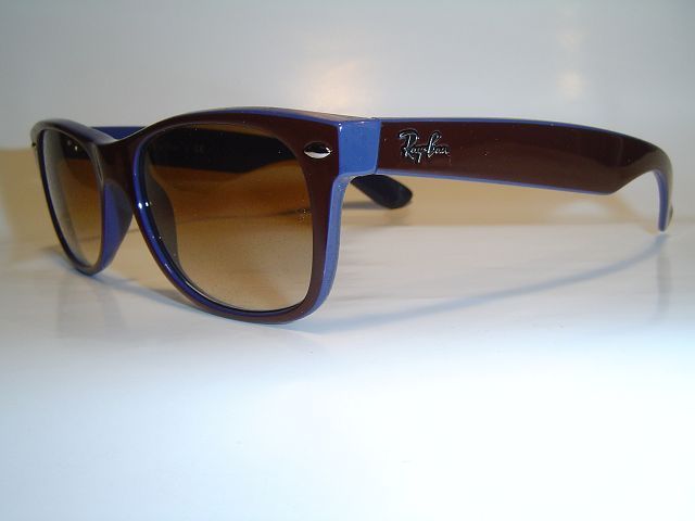 Ray Ban 2132 874 5152 New Wayfarer Sonnenbrille braun blau