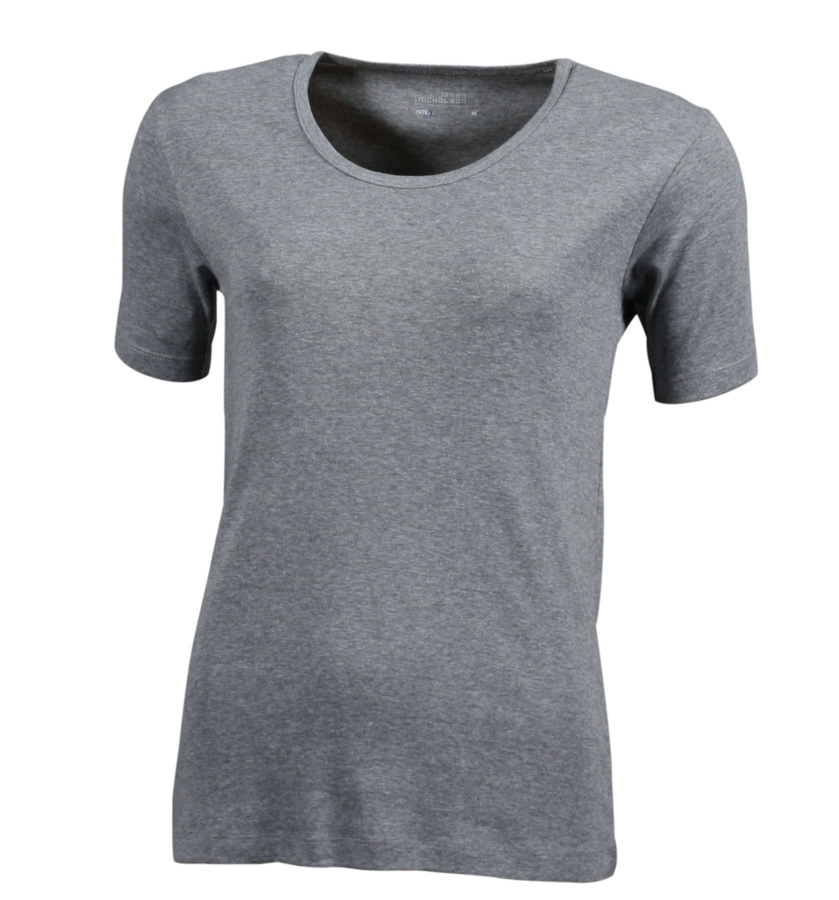 James & Nicholson Damen Crew Neck T Shirt Rundhals kurzarm tailliert S