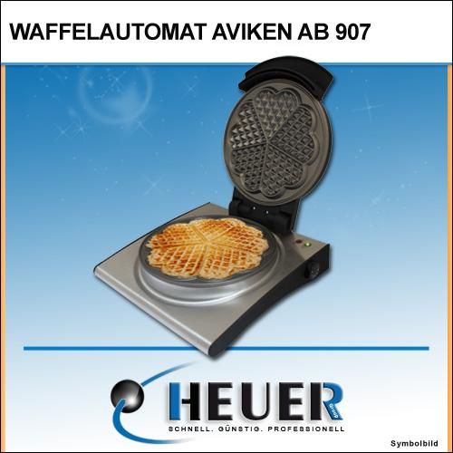 Wafffelautomat Aviken AB 907 Waffeleisen 1000 Watt Waffeln Backampel