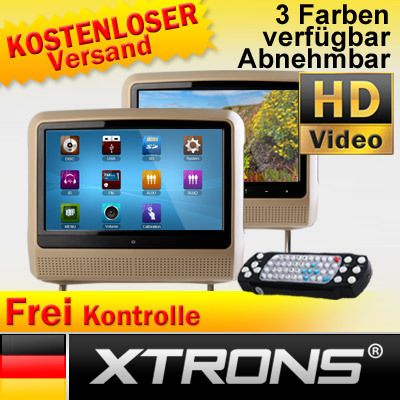 HD907T 2x9 Kopfstuetze Auto DVD Player Monitor HD TOUCHSCREEN XTRONS