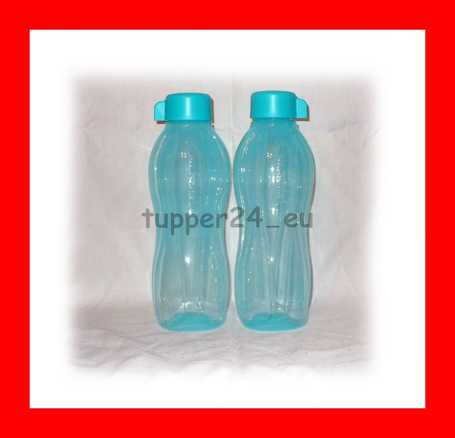 tupper24_eu NEU 2 Stück Wasserflasche ECO EASY 750 ml Türkis