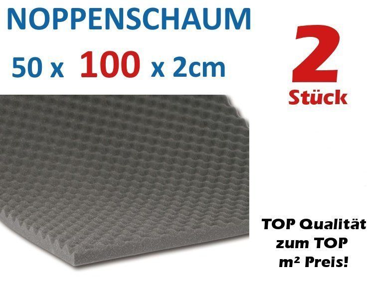 60€/1m²) 1m² Noppenschaumstoff 20mm Schalldämmung Schwerfolie