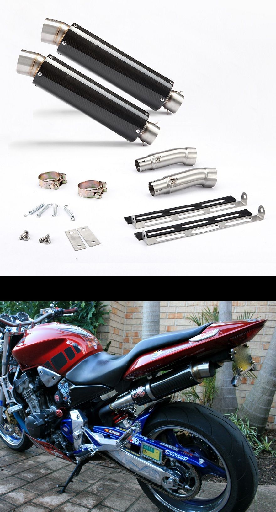 GP Carbon Auspuff Honda CB 900 Hornet CB900F 919 900 F EX107