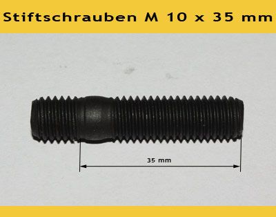 Stück M 10 x 35 mm Stehbolzen Stiftschrauben Turboladerabgaskümmer