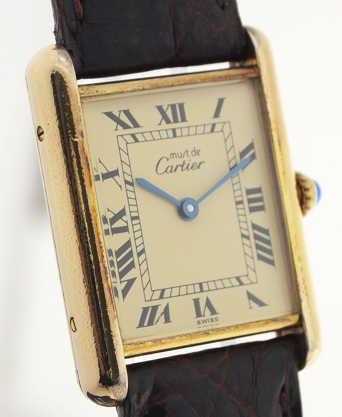 CARTIER TANK   MUST DE CARTIER   MEDIUM   925er SILBER VERGOLDET   M