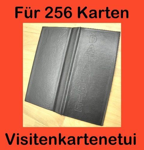 Visitenkartenmappe Etui f. 256 Karten weiches Kunstleder