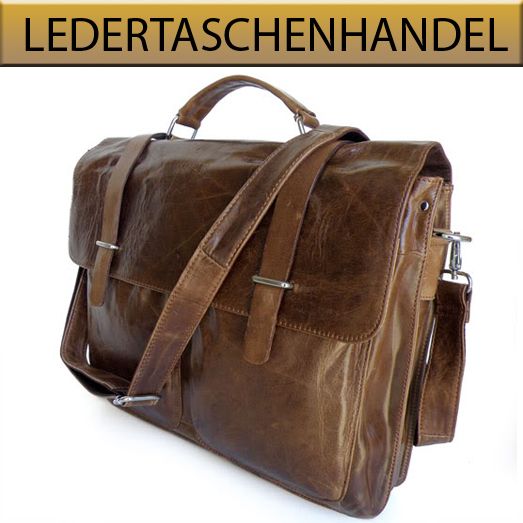 Herrentasche Leder Aktenkoffer Aktentasche Messenger Tasche