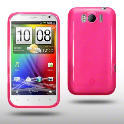 TPU GEL CASE / BACK COVER FOR HTC SENSATION XL   HOT PINK