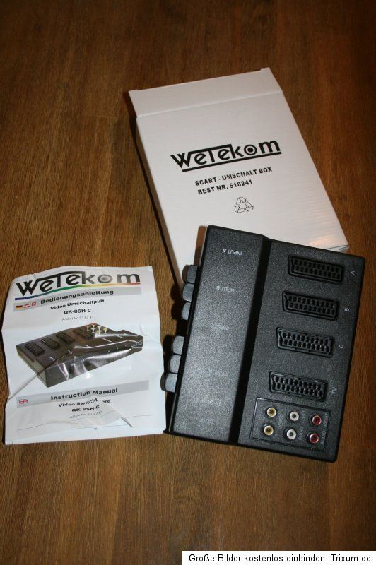 Wetekom Scart Umschalt Box nie gebraucht♥ aus Nachlass