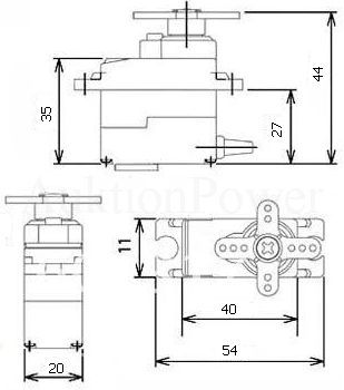 Servo Digital Metall MG946R Tower Pro Rc Modellbau 12kg 55g upgrade