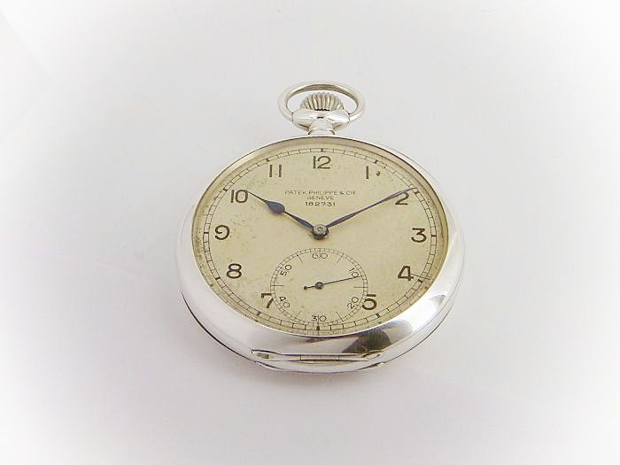 Patek Philippe Herren Taschenuhr, Beobachtungsuhr in 925/  Silber