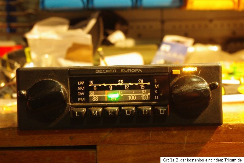 Oldtimer BECKER EUROPA KURIER autoradio funktioniert VERSANDKOSTENFREI