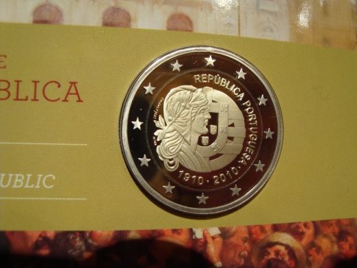 PP PROOF 2010 2 Euro Portugal Gedenkmünze 100 Jahre Republik