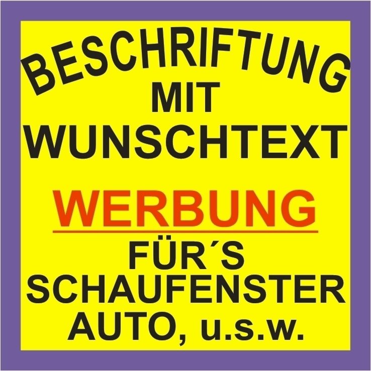 Zeilen 30cm Aufkleber   Beschriftung Auto Werbung Werbebeschriftung