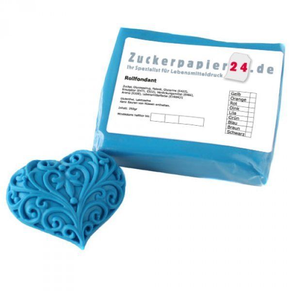 Rollfondant blau 250 Gramm Pack