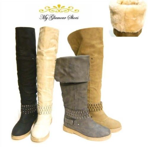 NEU♥ SLOUCH DAMEN STIEFEL OVERKNEE BOOTS ♥14837♥