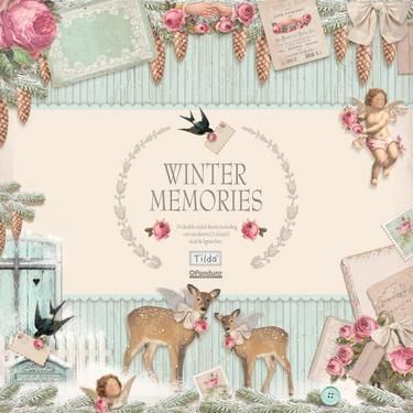 TILDA Papier Set Scrapbooking Winter Memories 24 doppelseitig