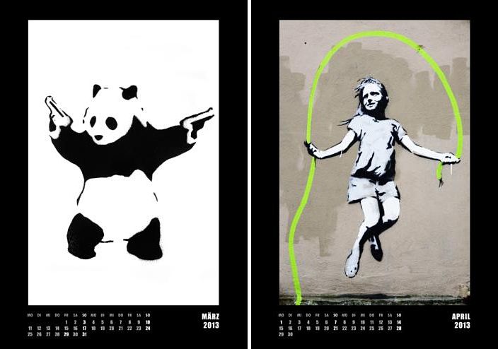 BANKSY STREETART KALENDER 2013